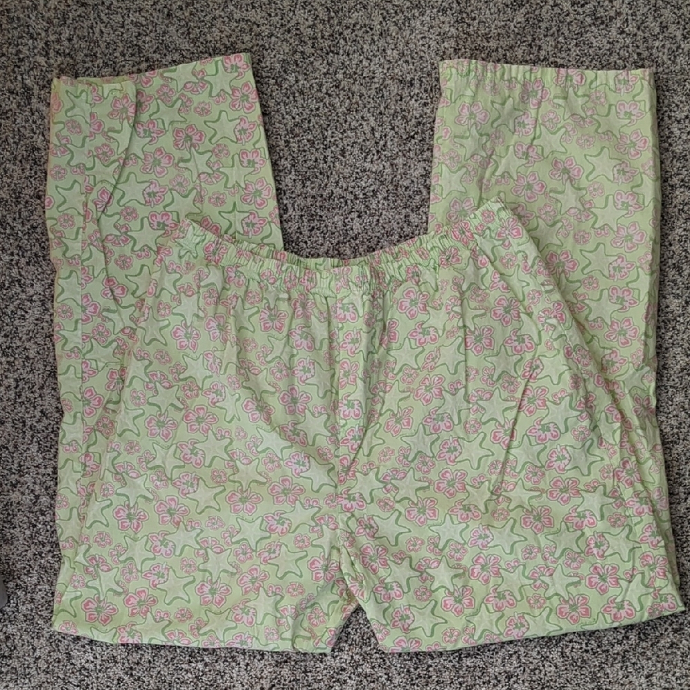 Vineyard Vines Pink and Green Floral Pajama Pants